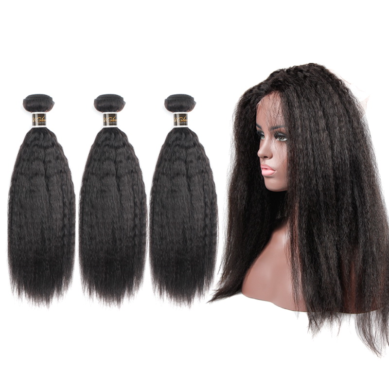 Uglam Bundles With 360 Lace Frontal Kinky Straight Sexy Formula